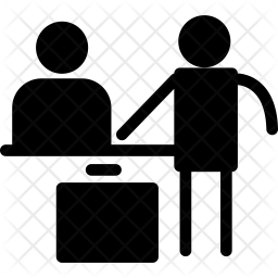 256x256 Reception Icon Of Glyph Style