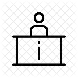 256x256 Reception Icon Of Line Style