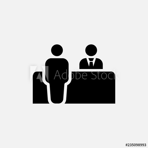 500x500 Customer Service Icon Reception Symbol Flat Design Stock