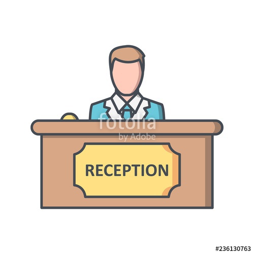 500x500 Reception Vector Icon Stock Image And Royalty Free Vector