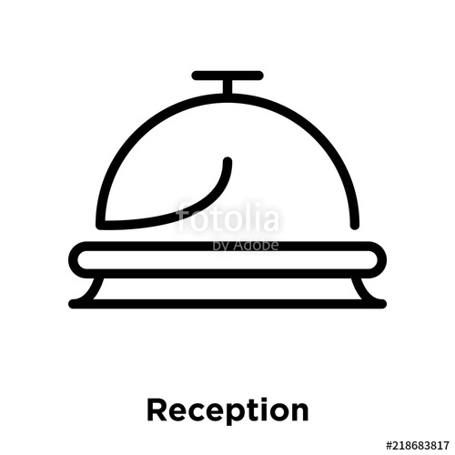 500x500 Reception Icons Isolated On White Background Modern And Editable