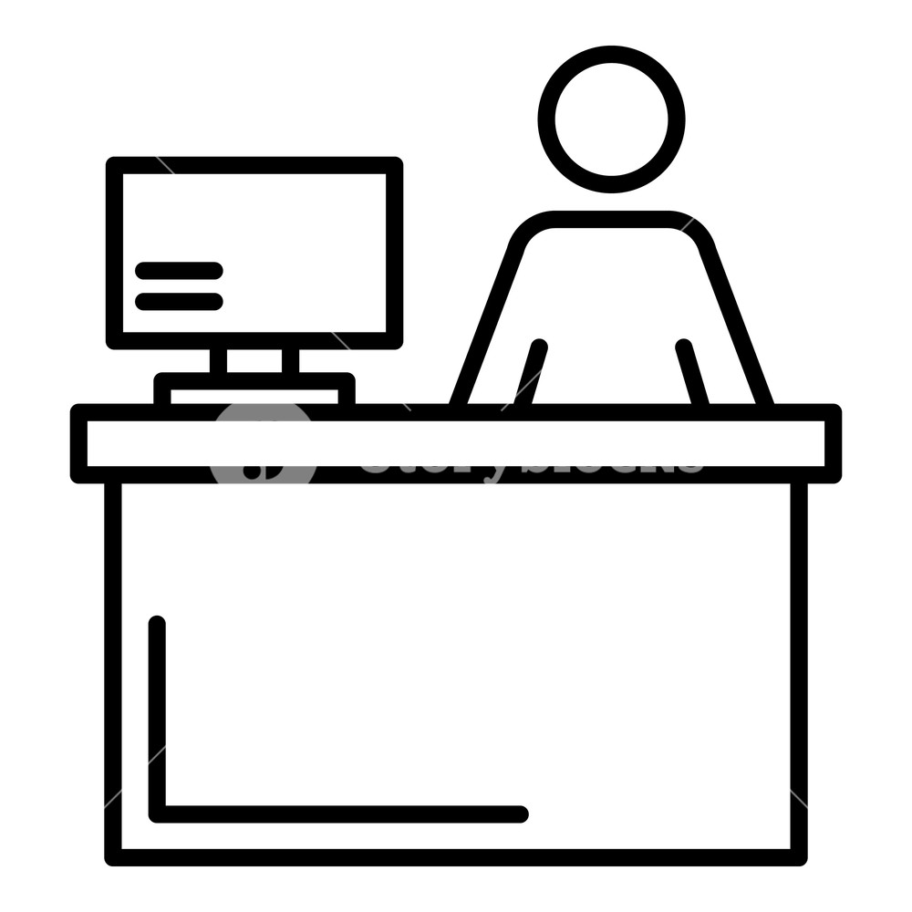 1000x1000 Pet Hotel Reception Icon Outline Pet Hotel Reception Vector Icon