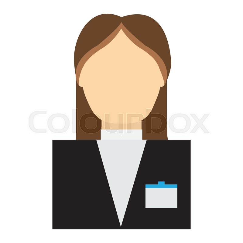 800x800 Hotel Receptionist Icon Over White Stock Vector Colourbox