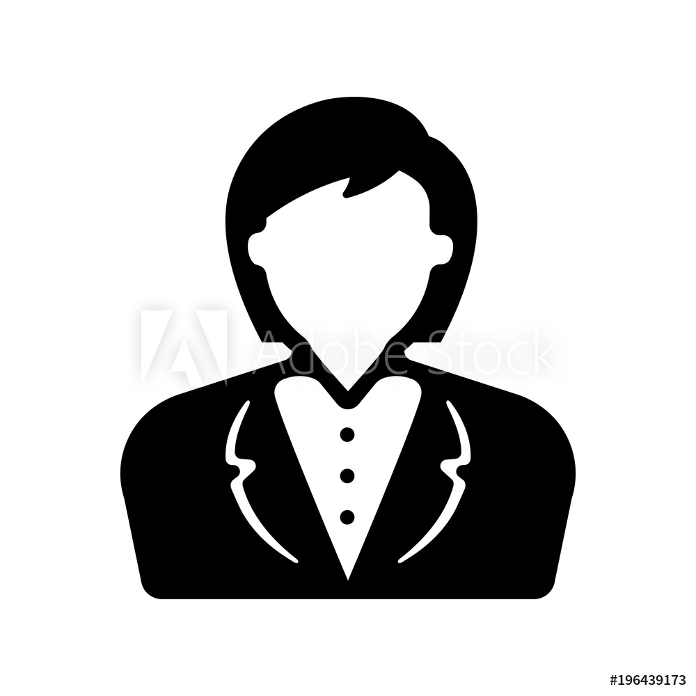 1000x1000 Photo Art Print Business Woman Receptionist Icon Europosters