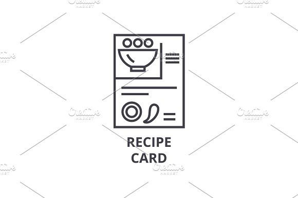 580x387 Recipe Card Line Icon, Outline Sign, Linear Symbol, Vector, Flat
