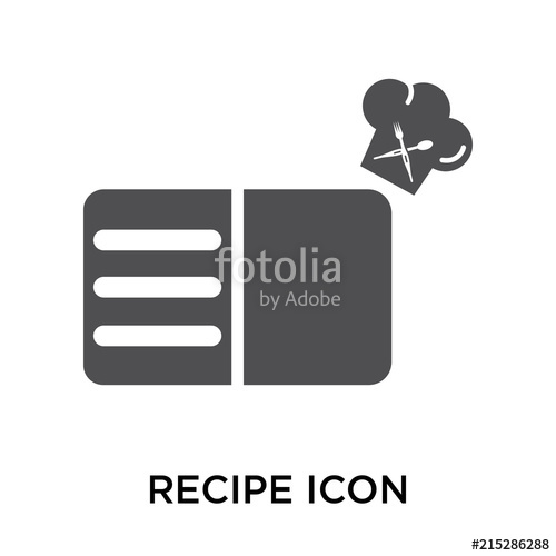 500x500 Recipe Icon On White Background Modern Icons Vector Illustration
