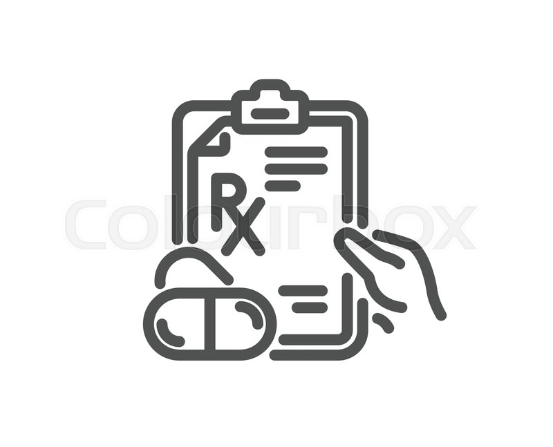 Prescription Rx Recipe Line Icon Stock Vector Colourbox 800x647 Prescription Rx Recipe Line Icon Stock Vector Colourbox