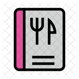 Recipe Book Icon Of Colored Outline Style 256x256 Recipe Book Icon Of Colored Outline Style