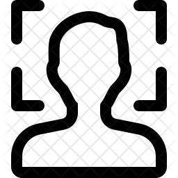 256x256 Face Recognition Icon Of Line Style