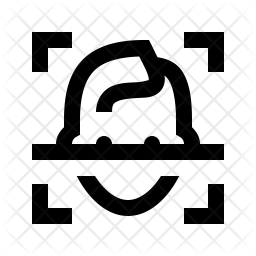 256x256 Facial Recognition Icon Of Line Style