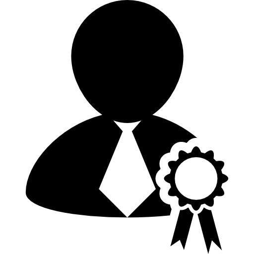 512x512 Businessman Close Up With A Recognition Medal Icons Free Download