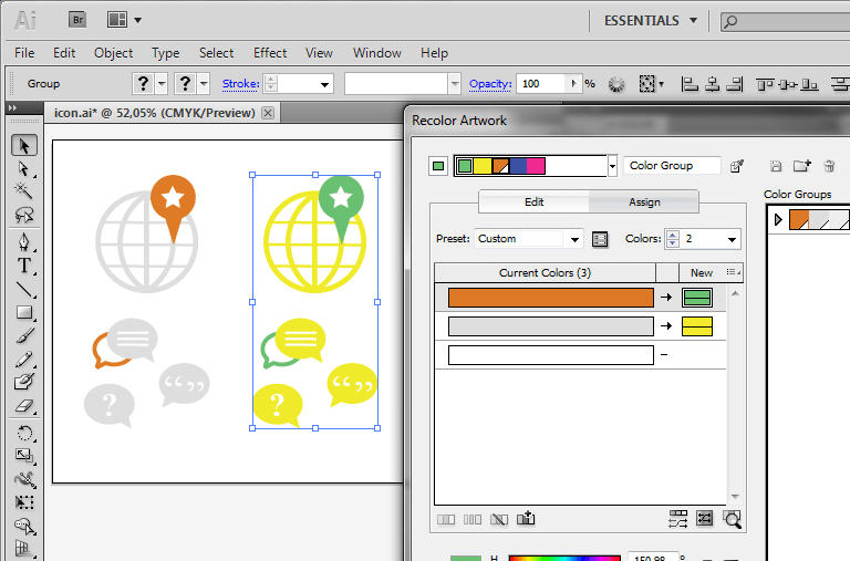 768x507 Icon Design Tutorial Recoloring Vector Icons In Illustrator