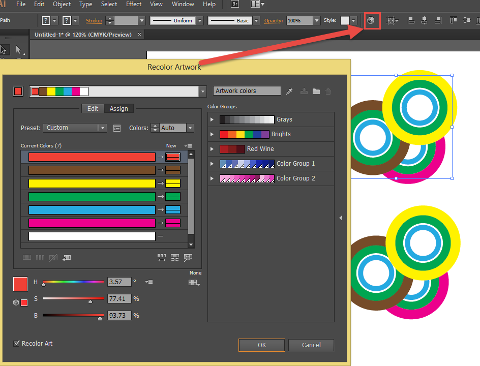 944x720 Recolour Artwork Tool In Adobe Illustrator