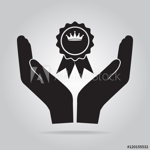 500x500 Award In Hand Icon, Recommend, Appreciate Concept