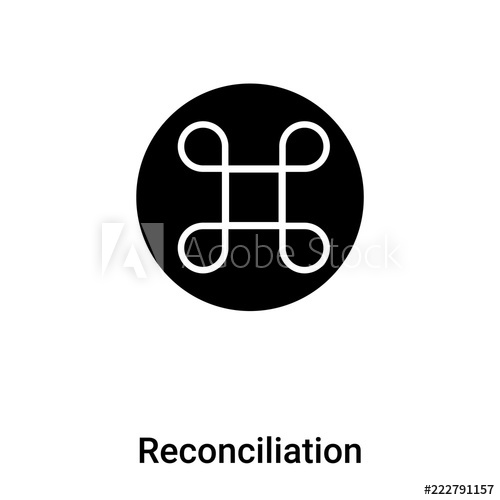 500x500 Reconciliation Icon Vector Isolated On White Background, Logo