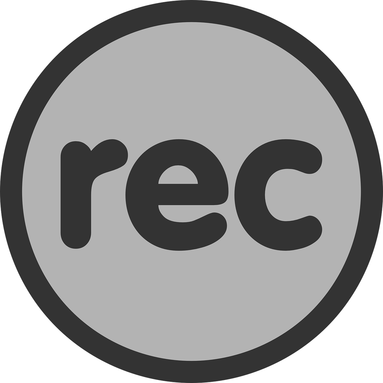 1280x1280 Record Button Sign Icon Symbol Png