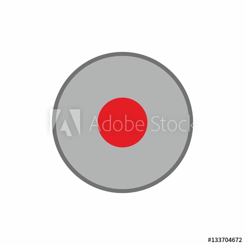 500x500 Record Button Icon Vector Design Isolated On White Background