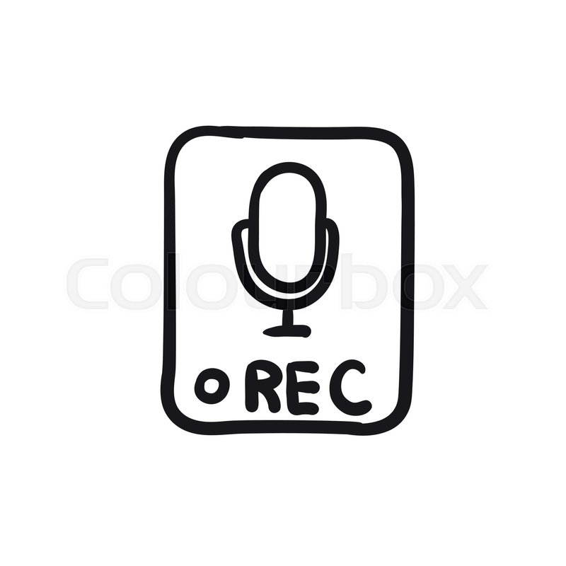 800x800 Record Button Vector Sketch Icon Stock Vector Colourbox