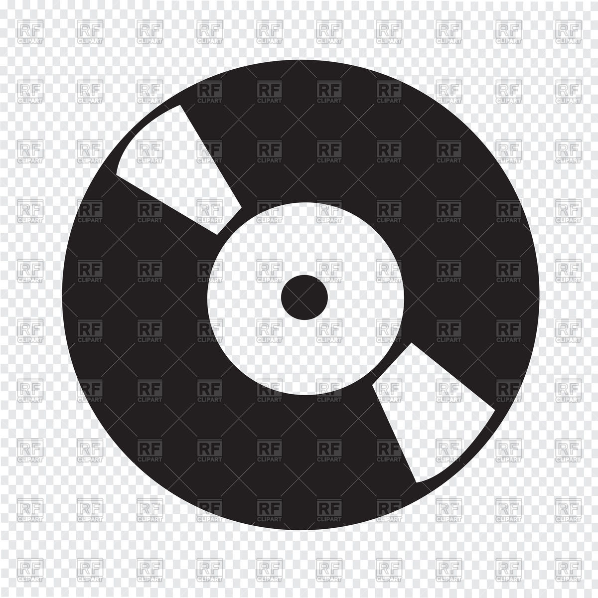 1200x1200 Retro Vinyl Record Icon Vector Image Of Objects Tumdee
