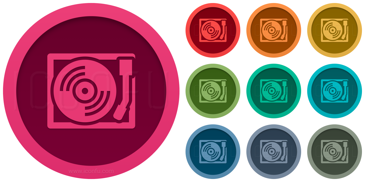 1200x600 Record Player Icon