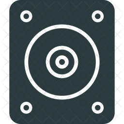 256x256 Record Player Icon Of Glyph Style