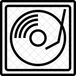 256x256 Record Player Icon Of Line Style