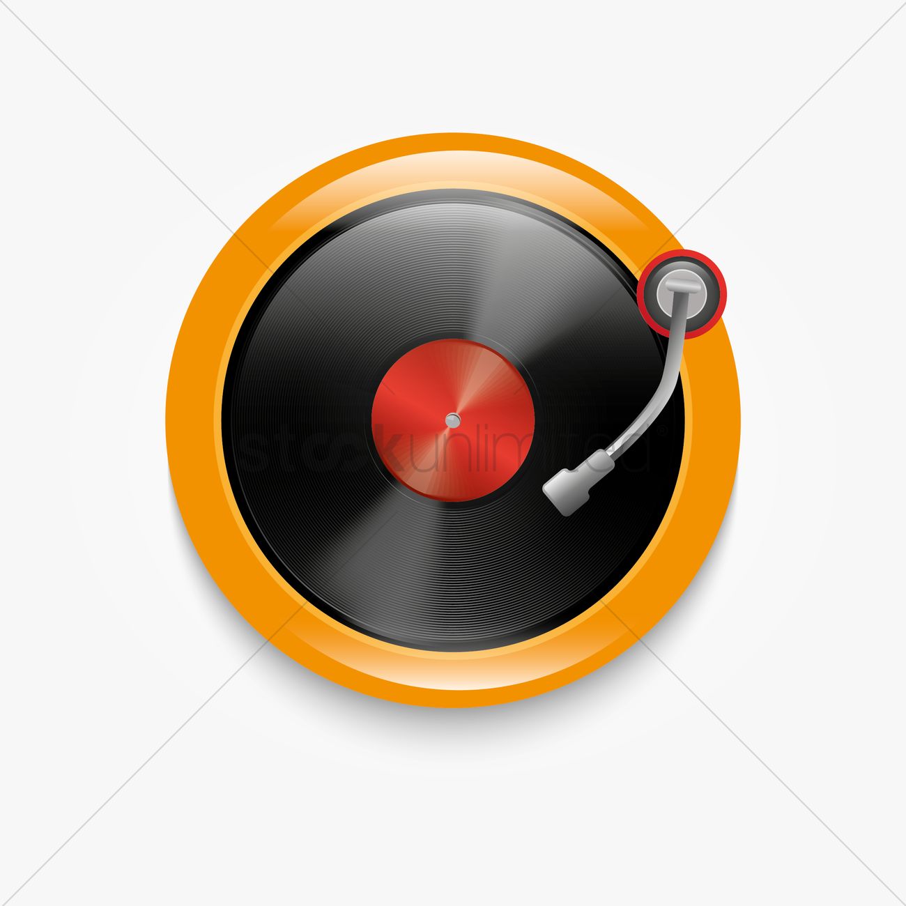 1300x1300 Record Player Icon Vector Image