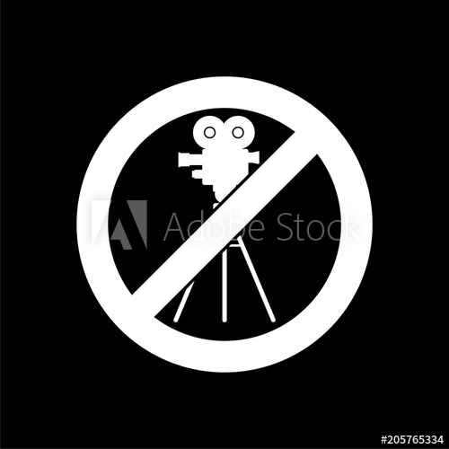 No Record Video Icon, No Shoot Video Sign On Dark Background 500x500 No Record Video Icon, No Shoot Video Sign On Dark Background
