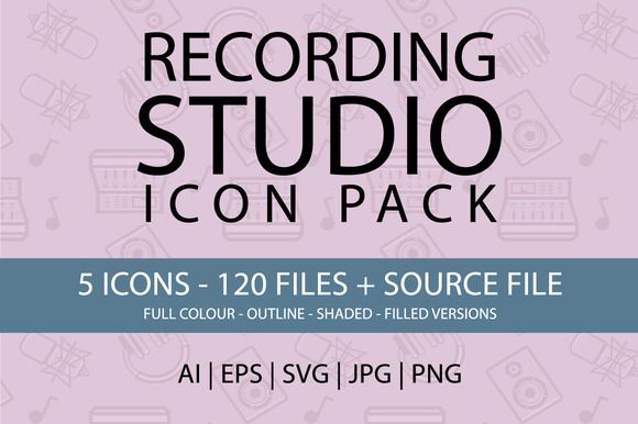 580x386 Recording Studio Icon Pack
