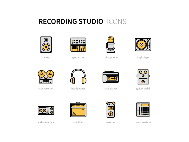 800x600 Recording Studio Icons
