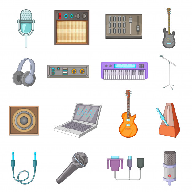 626x626 Recording Studio Icons Set Vector Premium Download