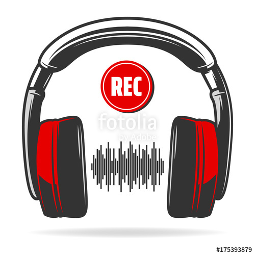 500x500 Headphones Logo, Isolated Music Concept Vector Design,sound