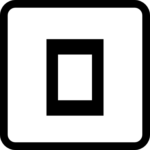 512x512 Rectangle Outline In Square Button Icons Free Download