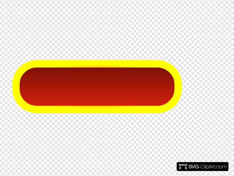 800x600 Red Rounded Rectangle Button, Yellow Border Clip Art, Icon
