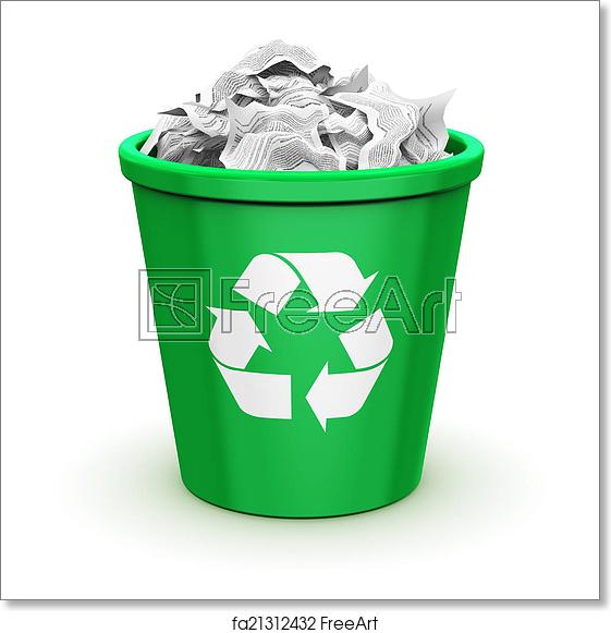 561x581 Free Art Print Of Full Recycle Bin Creative Abstract Paper