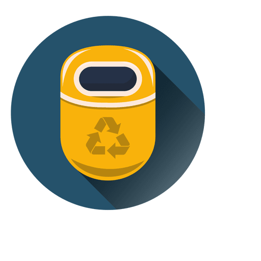 512x512 Recycle Bin Round Icon Over Circle