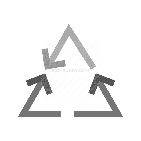 Recycle Arrow Greyscale Icon 600x600 Recycle Arrow Greyscale Icon