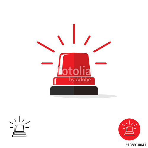 500x500 Emergency Icon Isolated On White Background, Ambulance Siren Light