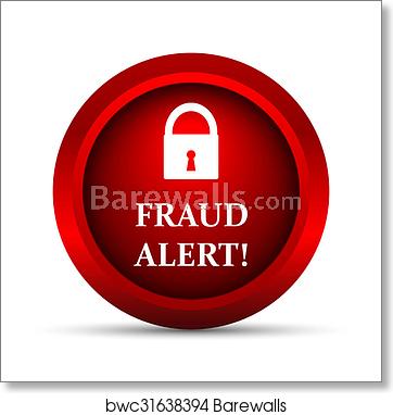 362x382 Fraud Alert Icon, Art Print Barewalls Posters Prints