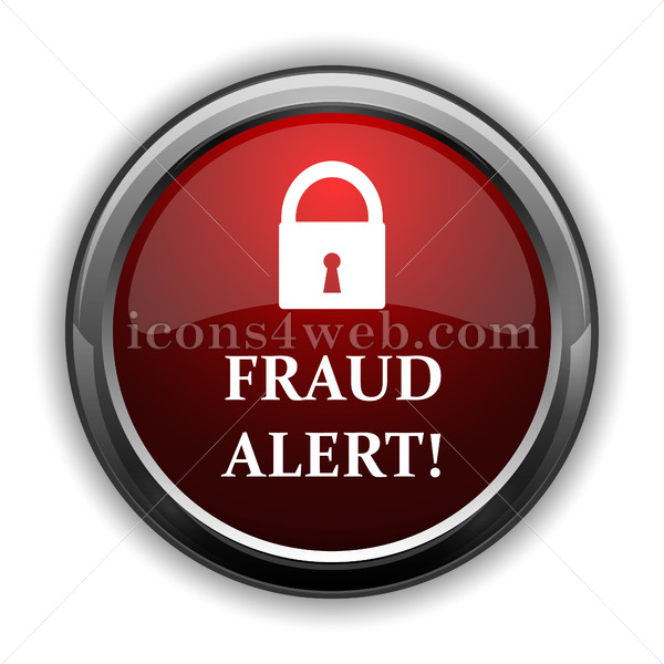 600x600 Fraud Alert Icon Red Glossy Web Icon With Shaddow