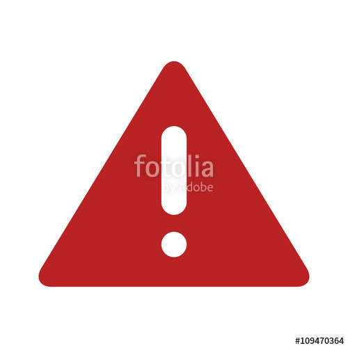 500x500 Red Alert Warning Or Notification Alert Flat Icon For Apps