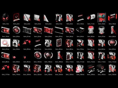 480x360 Windows Alienware Invader Red Custom Icon Pack