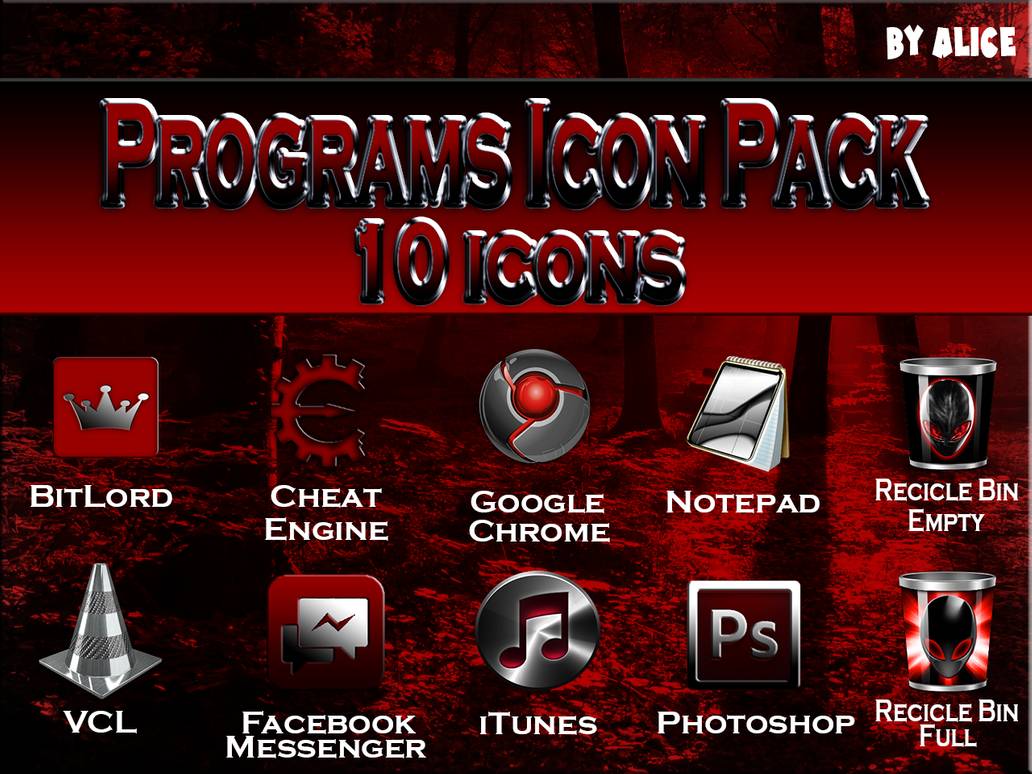 Red And Black Programs Icon Pack 1032x774 Red And Black Programs Icon Pack
