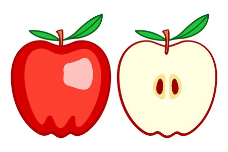 450x300 Illustration Of The Red Apple Icon Royalty Free Vector Graphics
