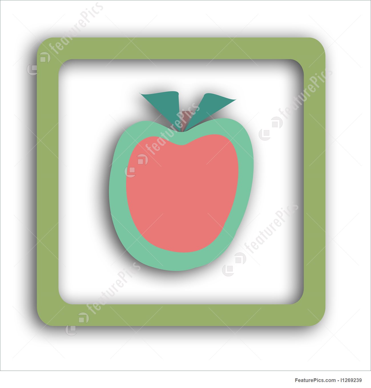 1300x1360 Apple Icon Stock Illustration