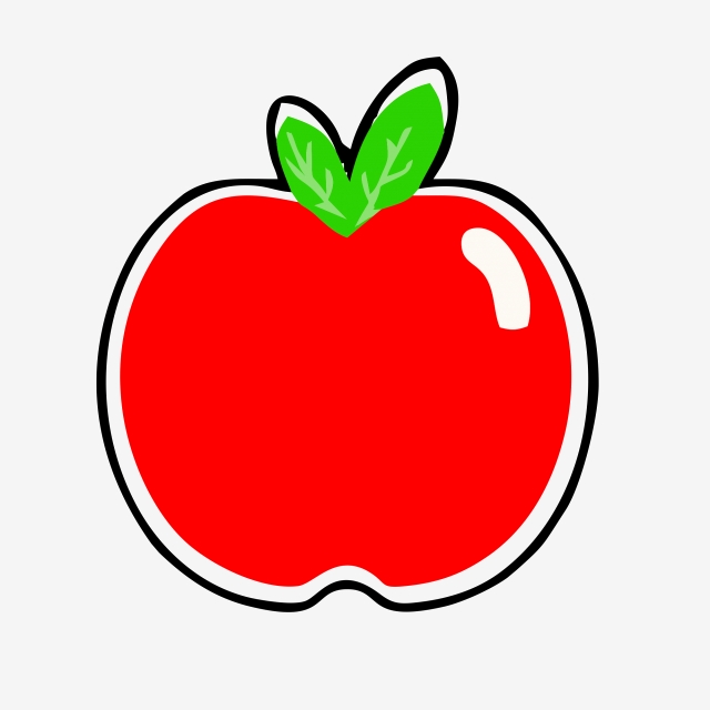 640x640 Red Apple Meb Style Icon, Meb Wind Red Apple Icon, Simple Doodle