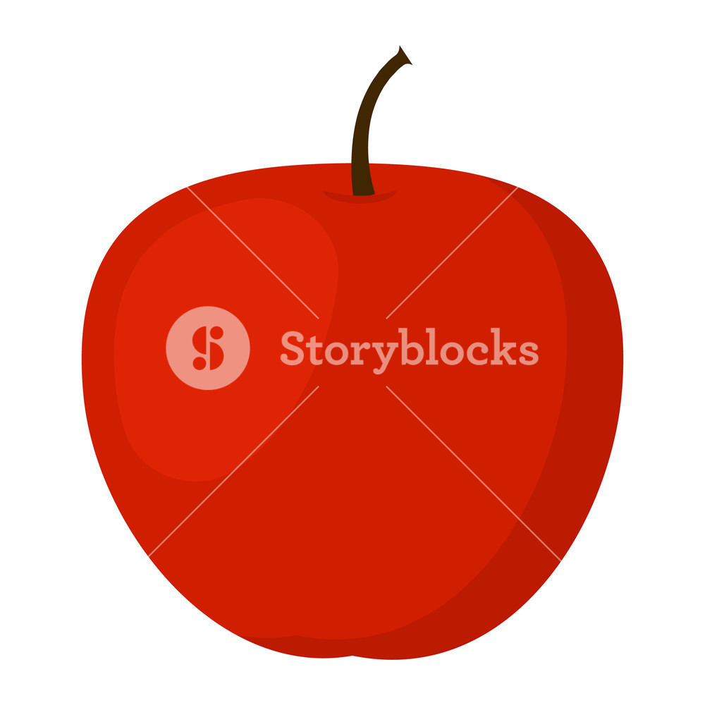 1000x1000 Red Apple Icon Flat Illustration Of Red Apple Vector Icon For Web