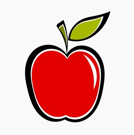 448x450 Red Apple Icon Royalty Free Vector Graphics