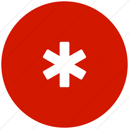 Iconsetc Flat Circle White On Red Foundation Asterisk Icon 512x512 Iconsetc Flat Circle White On Red Foundation Asterisk Icon