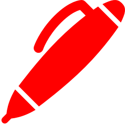 256x256 Free Red Ball Point Pen Icon